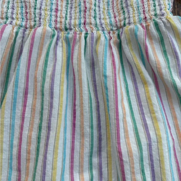 Gap Rainbow Smocked Puff Sleeve Dress XS - Picture 3 of 9
